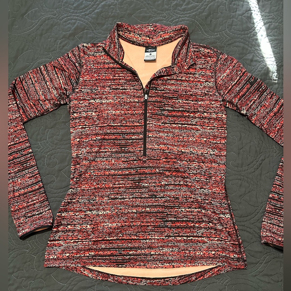 NIKE pro dri fit Women's Multicolor Quarter-Zip Top